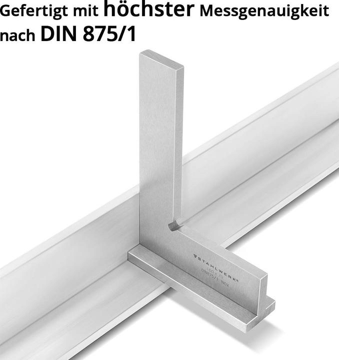 Actual product image Stahlwerk Stop bracket 90° 100 x 70 mm DIN 875/1 made of stainless steel