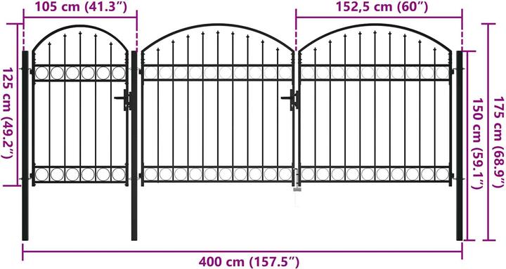 Produktbild vidaXL Gartenzaun-Tor
