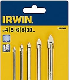 Actual product image Irwin Glass & Tile Drill Set 5 pcs. (4.5, 5, 6, 8, 10 mm)