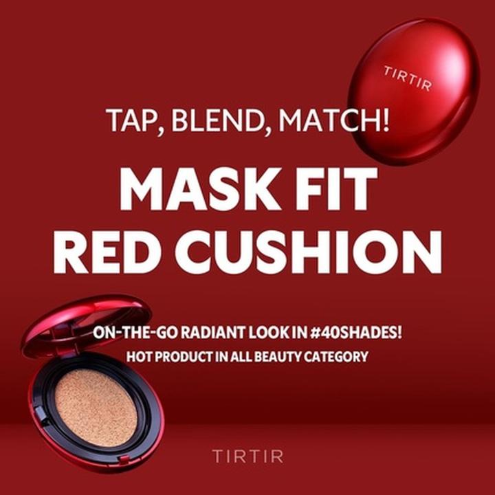 Actual product image TirTir Mask Fit Red Cushion Foundation Full Coverage Weightless Skin Fit (#40N Cinnamon)