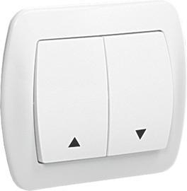 Actual product image Kontakt Simon double pole switch for blinds AKORD white - AZ1/11