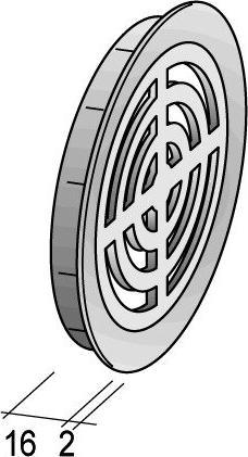 Werkstarck Grilles d'aération ø 47 mm, gris RAL9006