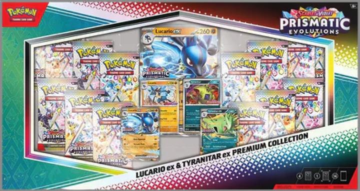 Pokémon Prismatic Evolutions Lucario ex & Tyranitar ex Premium Collection Box - (Engels, Box Set & Verzameling)