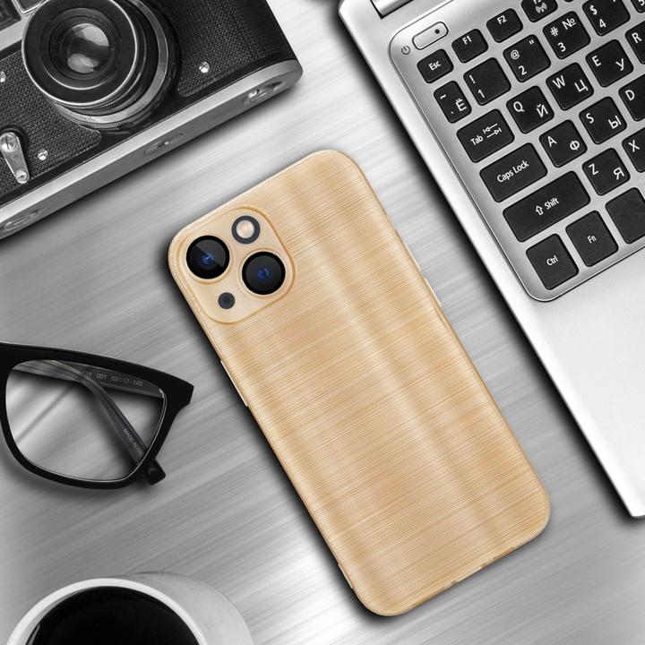 Actual product image Cadorabo Case for Apple iPhone 14 in TPU Brushed Camera Protection LM160 Style (Apple iPhone 14)