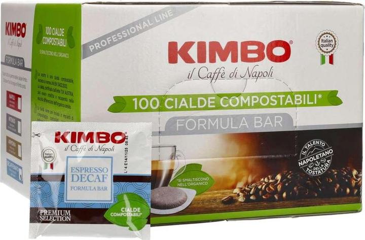 Actual product image Kimbo Decaffeinated (100 x Port.)