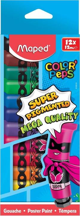 Actual product image Maped Gouache 12ml PU=12 colours box (12 ml)