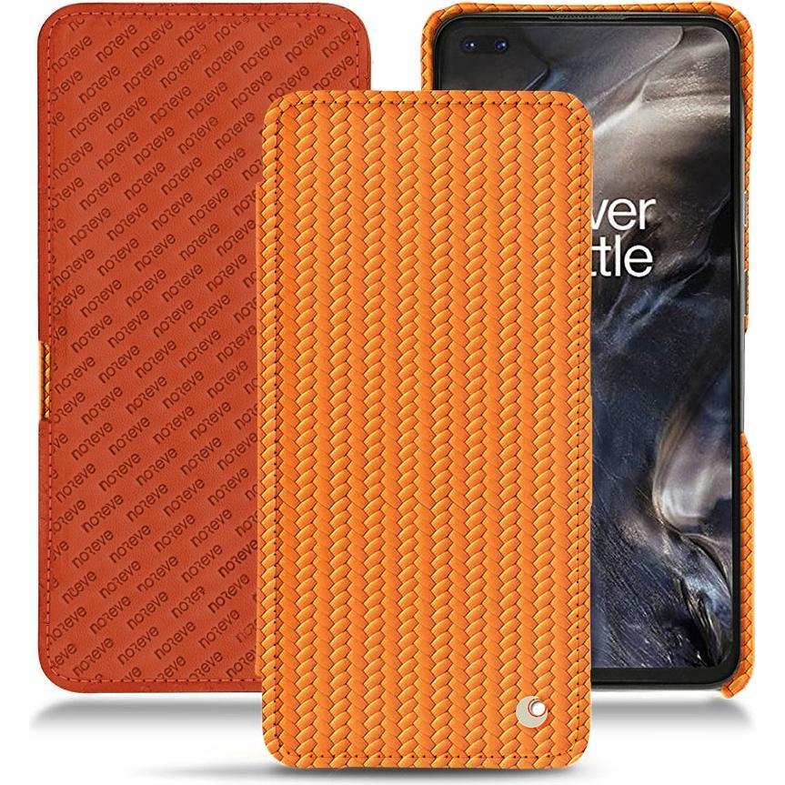 Noreve Lederschutzhülle horizontal (OnePlus Nord), Smartphone Hülle, Orange