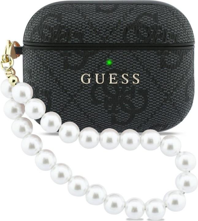 Productafbeelding Guess Case 4G Pearl Strap for AirPods Pro 3 black (Hoofdtelefoon hoes)