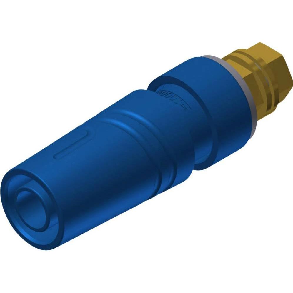 SKS SAB 2600 G M4 Au Sicherheits-Laborbuchse Buchse, Einbau vertikal Stift-Ø: 4 mm Blau 1 St., Elektronikkabel + Stecker...