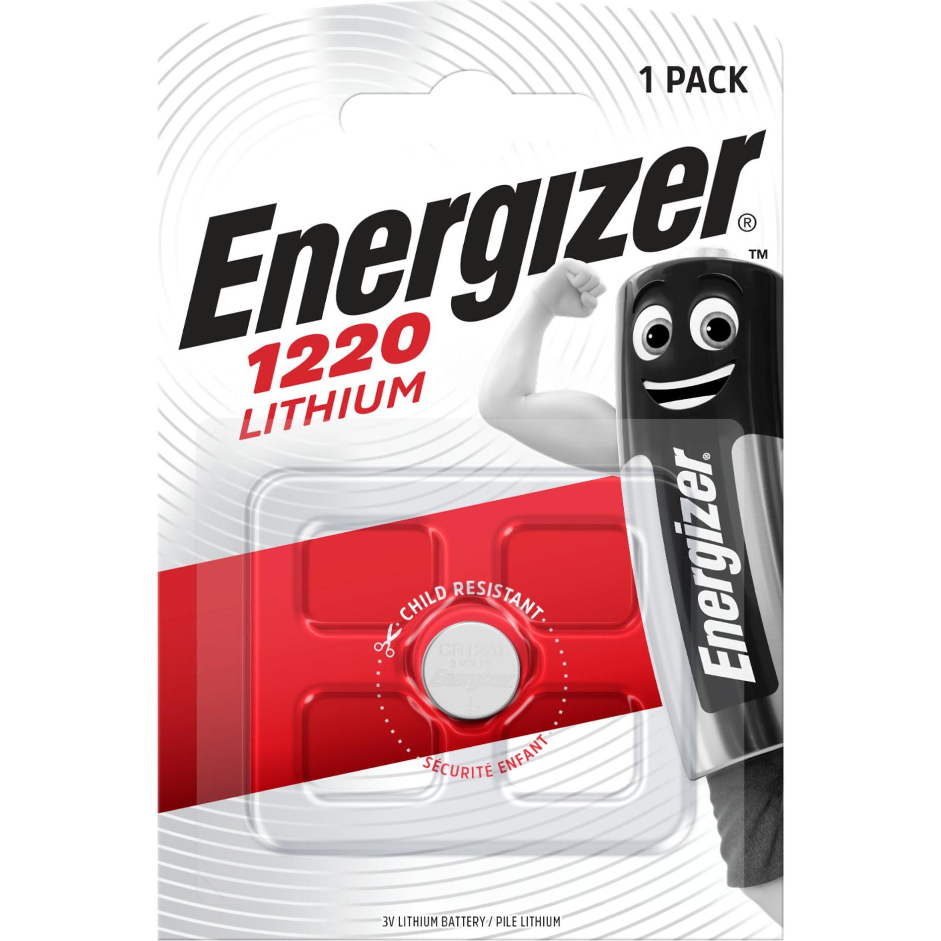 Energizer CR1220 Litio (1 pz., CR1220, 40 mAh), Batterie + pile
