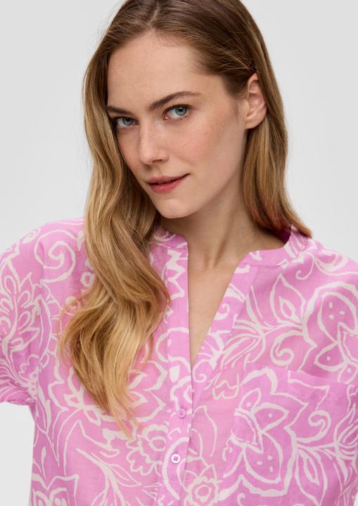 Produktbild S.Oliver Bluse Baumwollbluse mit Fledermausärmeln und floralem All-over-Print (36)