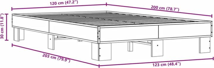 Image du produit vidaXL Bettgestell (120 x 200 cm)