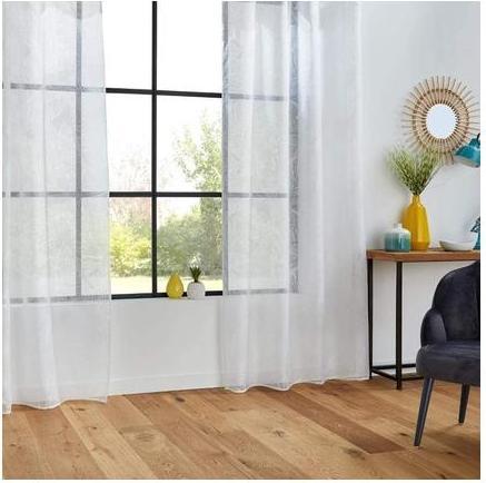 Produktbild Atmosphera Durchsichtiger Stoff Devo Blatt Weiss