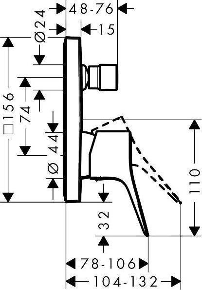 Produktbild hansgrohe HG Fertigmontageset VIVENIS f Unterputz-Wannenmischer o Sich-kom chr
