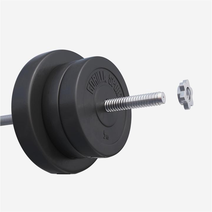 Actual product image Gorilla Sports Barbell set (2 x 5 kg, 2 x 15 kg, 2 x 10 kg, 4 x 2.5 kg, 4 x 1.25 kg)