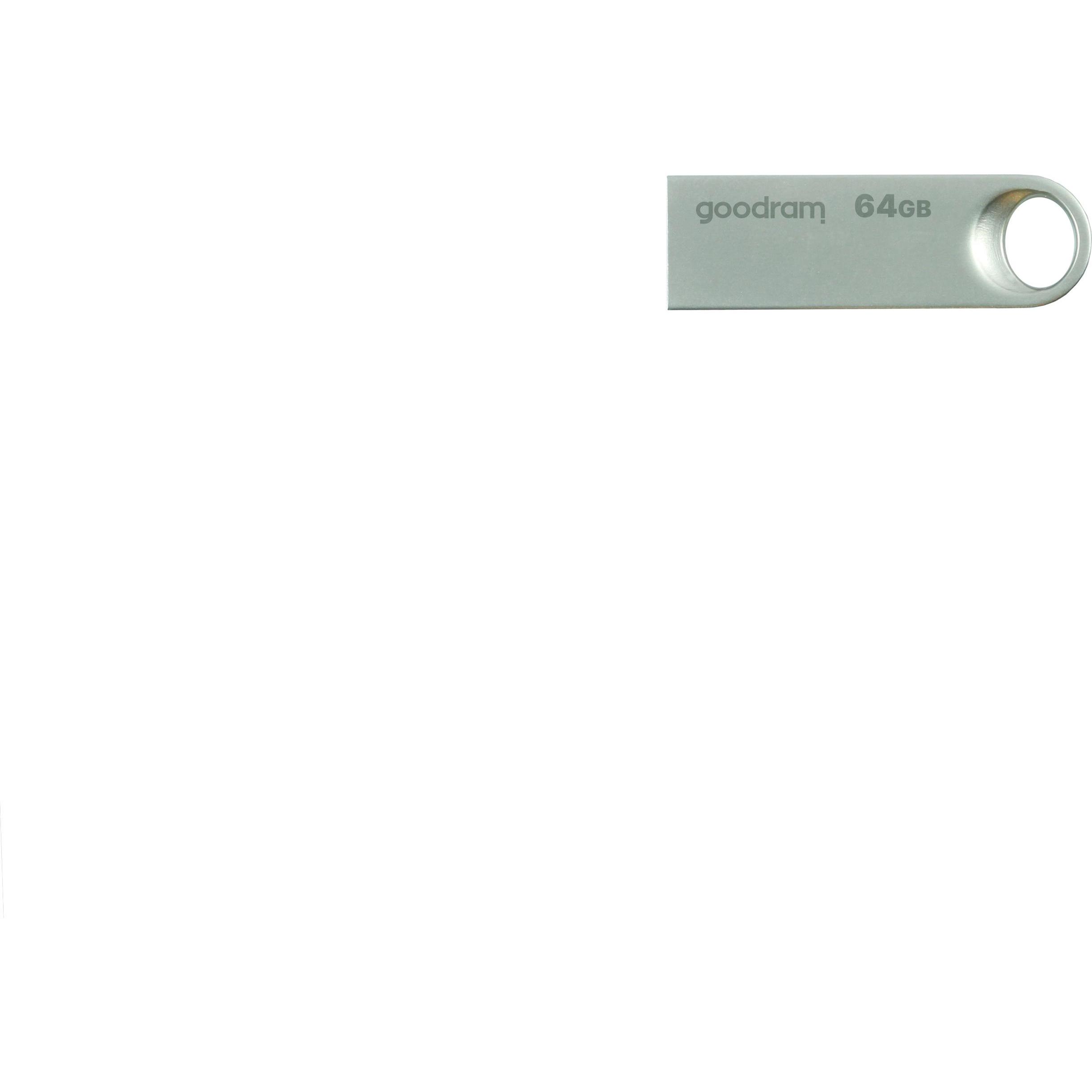 Goodram Pendrive UNO3 64GB USB 3.2 Gen1 srebrny (64 GB, USB-A), USB Stick, Silber