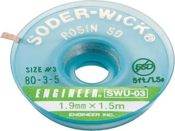 Engineer SWU-03 Entlötlitze 1.9mm / 1.5m mit Flussmittel (Entlötset)