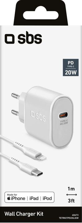 Actual product image SBS TETRKITPD20LIGW Mobile Device Charger White Indoor (20 W, 1 portion)