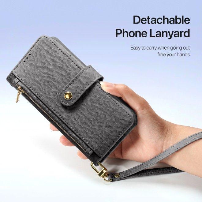 Actual product image Dux Ducis Lawa Series MagSafe Kunstleder Bookcover Hülle (Samsung Galaxy S25 Edge)