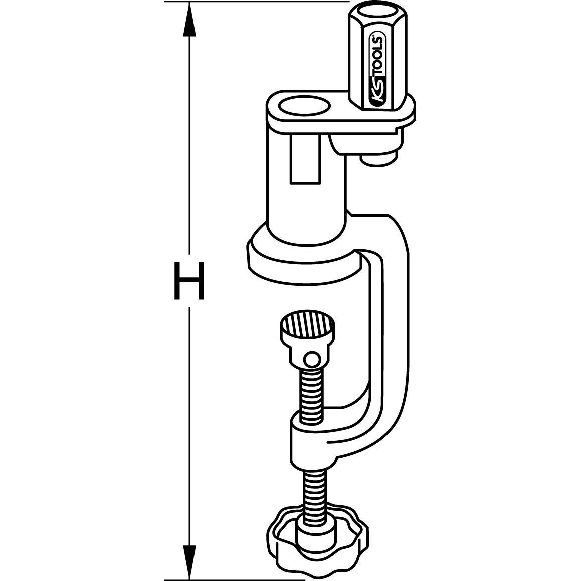 Thumbnail - KS Tools, Schraubstock + Zwinge, 222.5102