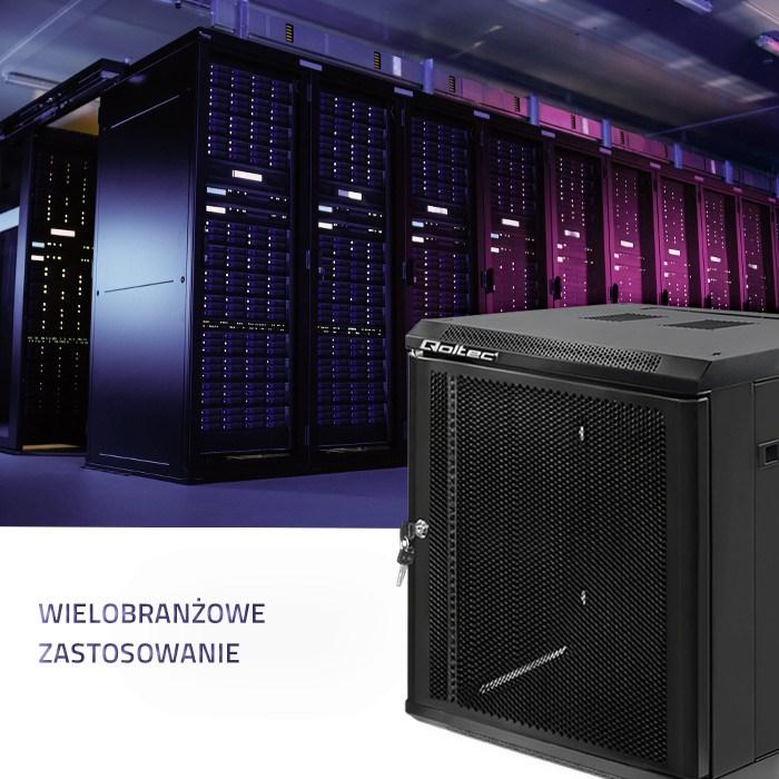 Thumbnail - Qoltec rack - 12U (12 HE, 19 Zoll Rack), Serverschrank, Schwarz