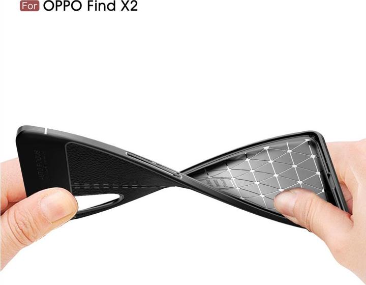 Produktbild Screenguard Oppo Find X2 Hülle Leather Design TPU Cover (Oppo Find X2)