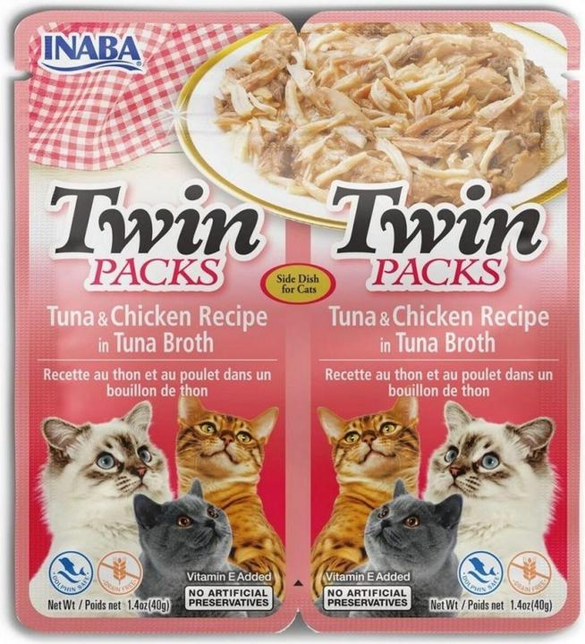 Image du produit Inaba CAT Twin Tuna with Chicken in Broth - chat treat - 2x40g (Adulte, 2 pcs, 80 g)