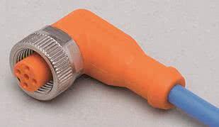 Actual product image IFM Angled cable socket M12 ENC05A 5-pin DC silicone-free