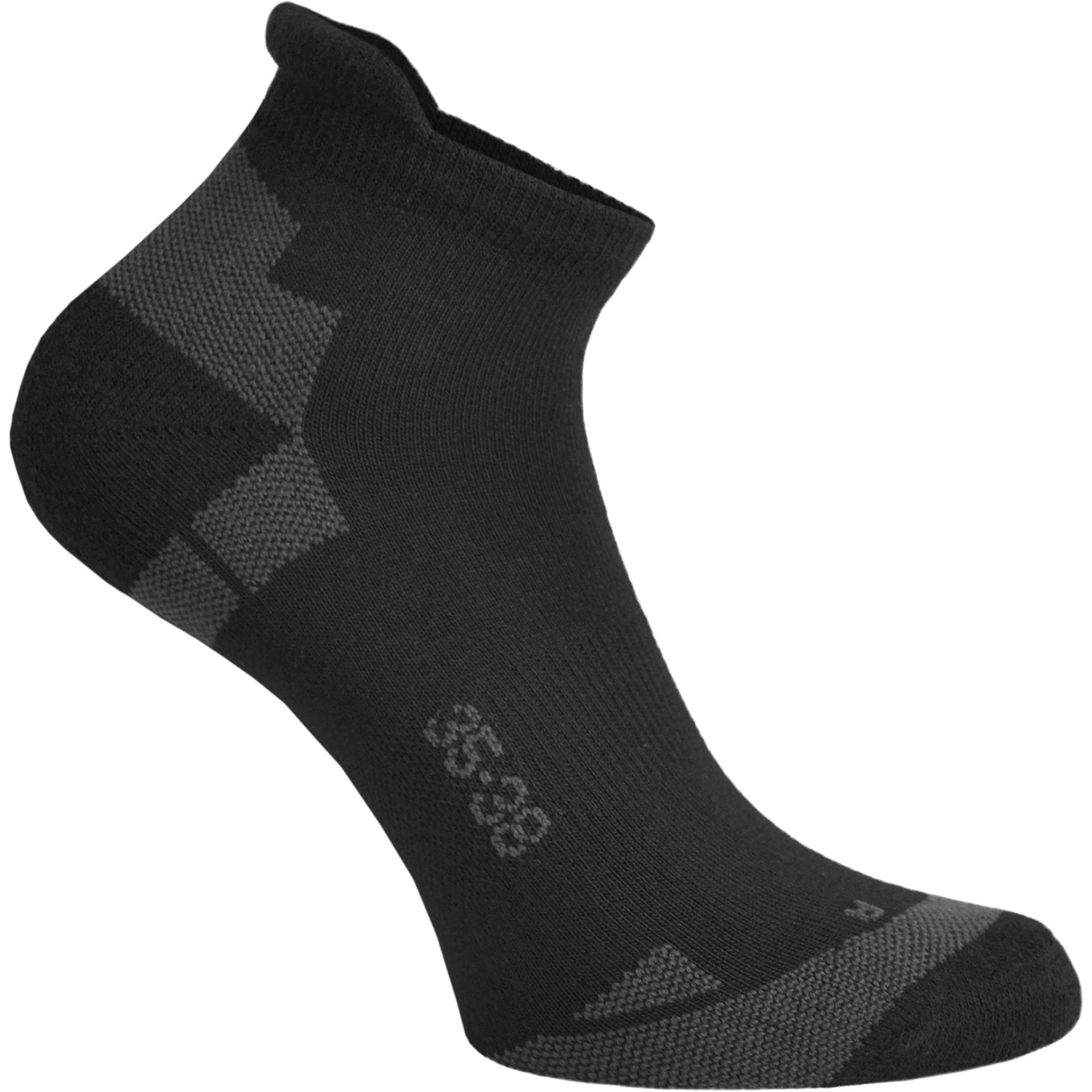Normani, Herren, Socken, 6 Paar Coolmax Sneakersocken mit Komfortferse, Schwarz, (6er Pack, 43 - 46)