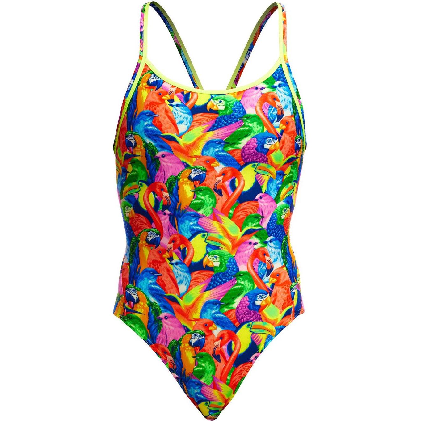 Funkita, Damen, Badeanzug, Diamond Back One Piece Bright Birds, Mehrfarbig, (44)
