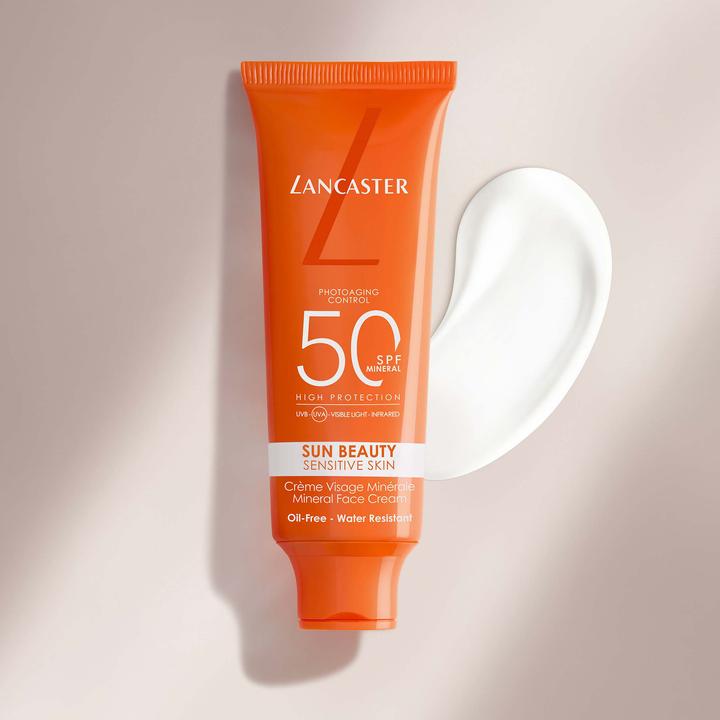 Actual product image Lancaster Sun Beauty Mineral Face Crème Sun Protection Factor 50 (Sun cream face, SPF 50, 50 ml)