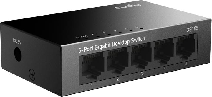 Actual product image Cudy GS105 network switch Gigabit Ethernet (10/100/1000) Black (5 Ports)