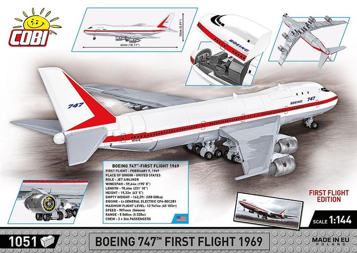 Actual product image Cobi Boeing 747 First Flight 1969
