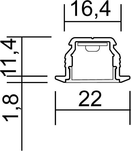 Actual product image L&S LED recessed profiles Manila without light screen