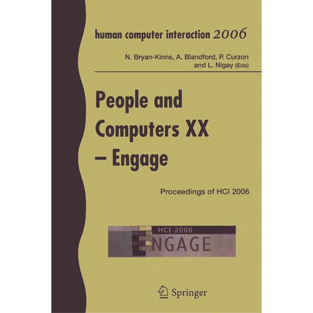 People and Computers XX - Engage, Fachbücher von Ann Blandford, Paul Curzon, Laurence Nigay, Nick Bryan-Kinns