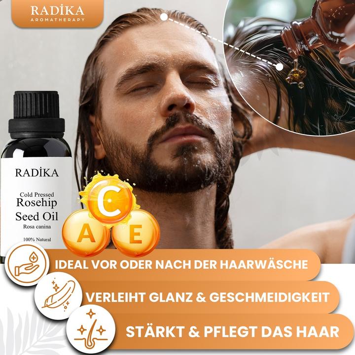 Image du produit Radika Huile de cynorrhodon, pressée à froid, 100% pure, BIO, naturelle, 30 ml (Huile pour le corps, 30 ml)