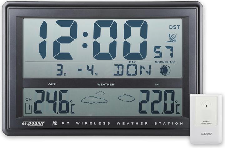 Immagine prodotto De.Power Stazione meteorologica a parete radiocomandata/orologio