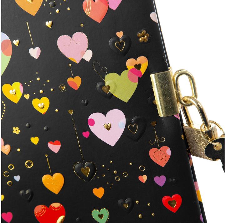 Image du produit Goldbuch Journal 16.5x16.5 96p. Heart dark (16,5 x 16,5 cm, Blanc, Couverture rigide)