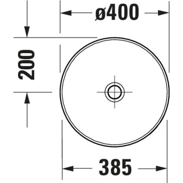 Thumbnail - Duravit, Waschbecken, Sivida Waschtisch Set, rund, 400x400mm, inkl. Konsole 880x500mm (500 mm, 880 mm)