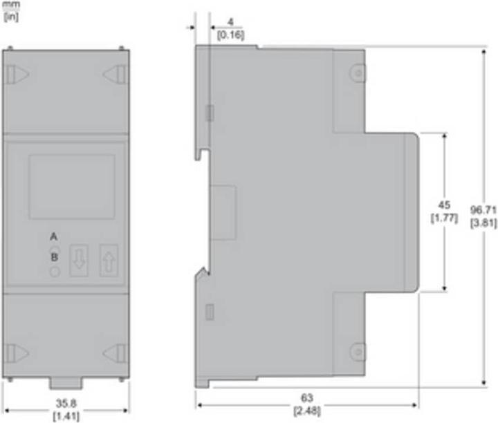Produktbild Schneider Electric A9MEM2455 - Energiezähler 1-phasig 100 A 2 S0 MID Modbus