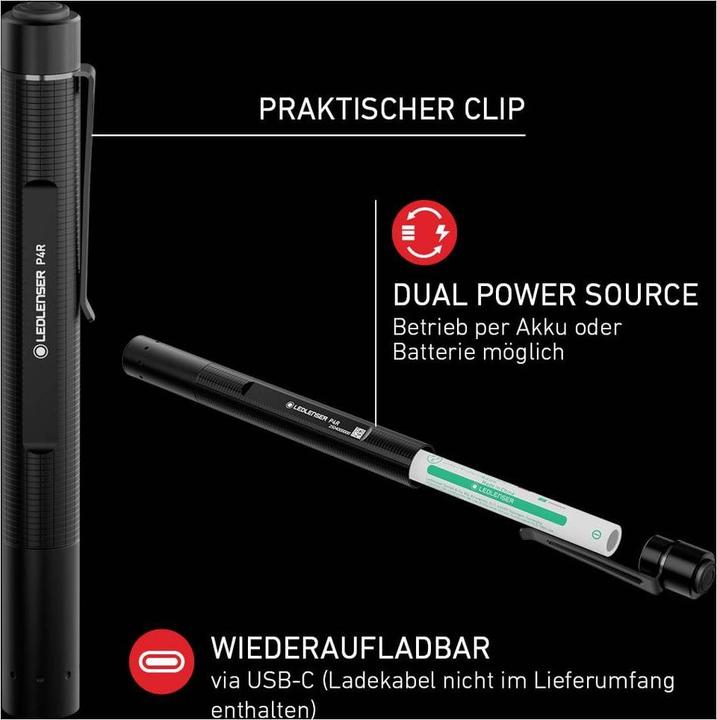 Produktbild Ledlenser P4R wiederaufladbar LED Inspection Taschenlampe (300) (14.20 cm, 300 lm)
