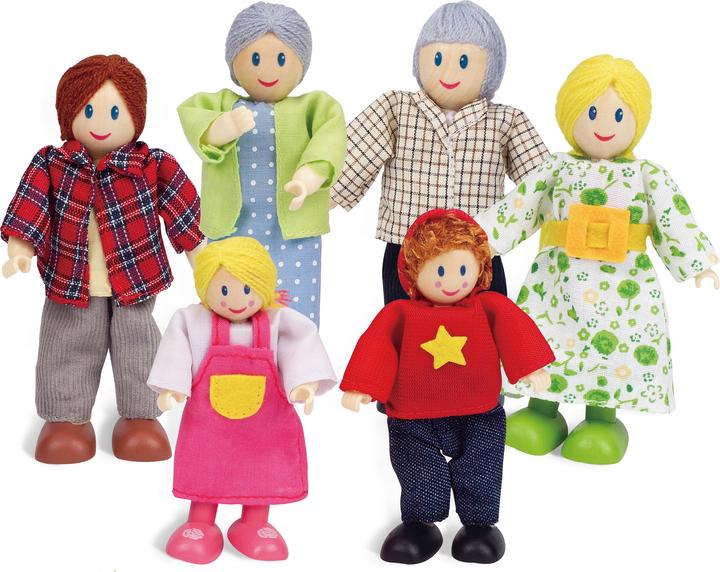 Hape Famiglia di bambole colore della pelle chiara