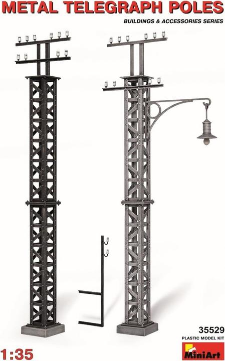 Actual product image Mini art Metal telegraph poles