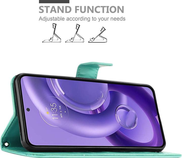 Actual product image Cadorabo Case for Motorola EDGE 30 NEO Flower Book (Motorola Edge 30 Neo)