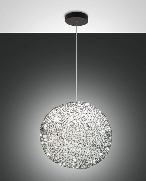 Actual product image Fabas Luce LED pendant light SUMTER, IP20, round, 18W 3000K 1780lm, dimmable in steps, black (1780 lm)