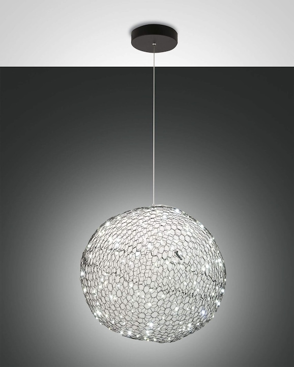 Produktbild Fabas Luce LED Pendelleuchte SUMTER, IP20, Rund, 18W 3000K 1780lm, in Stufen dimmbar, Schwarz (1780 lm)