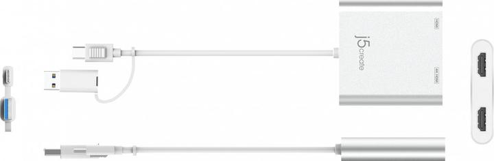 Actual product image j5Create USB-C to (USB-A, USB-C, 6.80 cm)