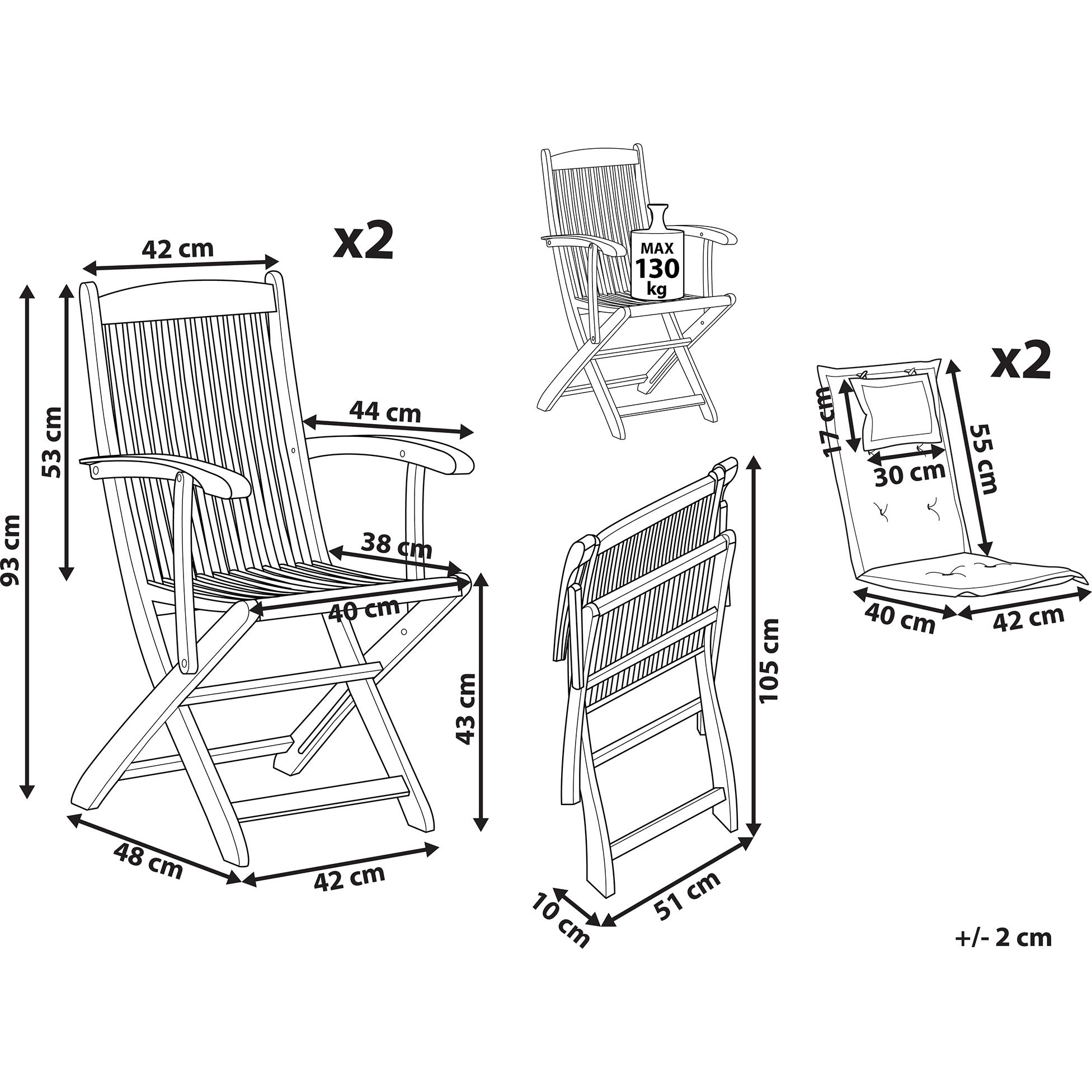 Thumbnail - Beliani, Gartenstühle, Maui