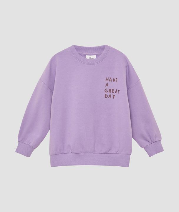 Produktbild s.Oliver Sweatshirt Oversized Sweatshirt mit Rückenprint und kuscheliger Innenseite (140)