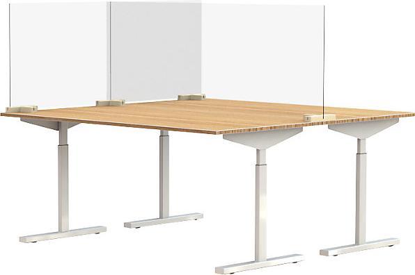 Actual product image smiT Partition for desks/tables, incl. 2 T-shaped foot connectors, HxW 590 x 1200 mm.